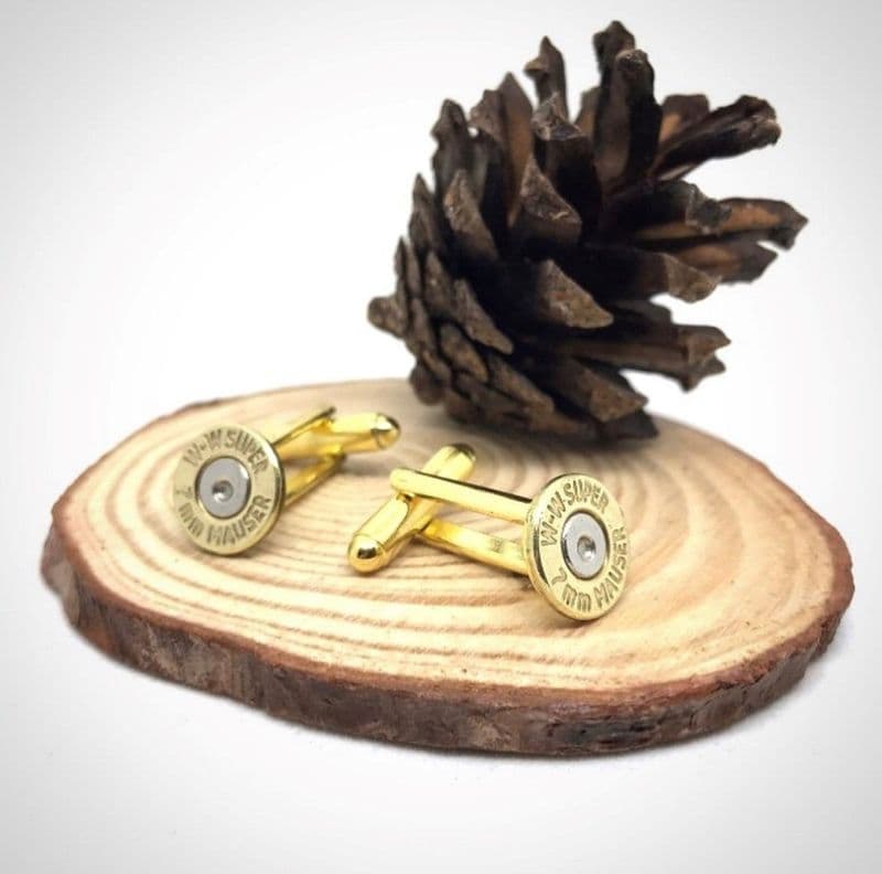 Unisex Rifle Round Cufflinks