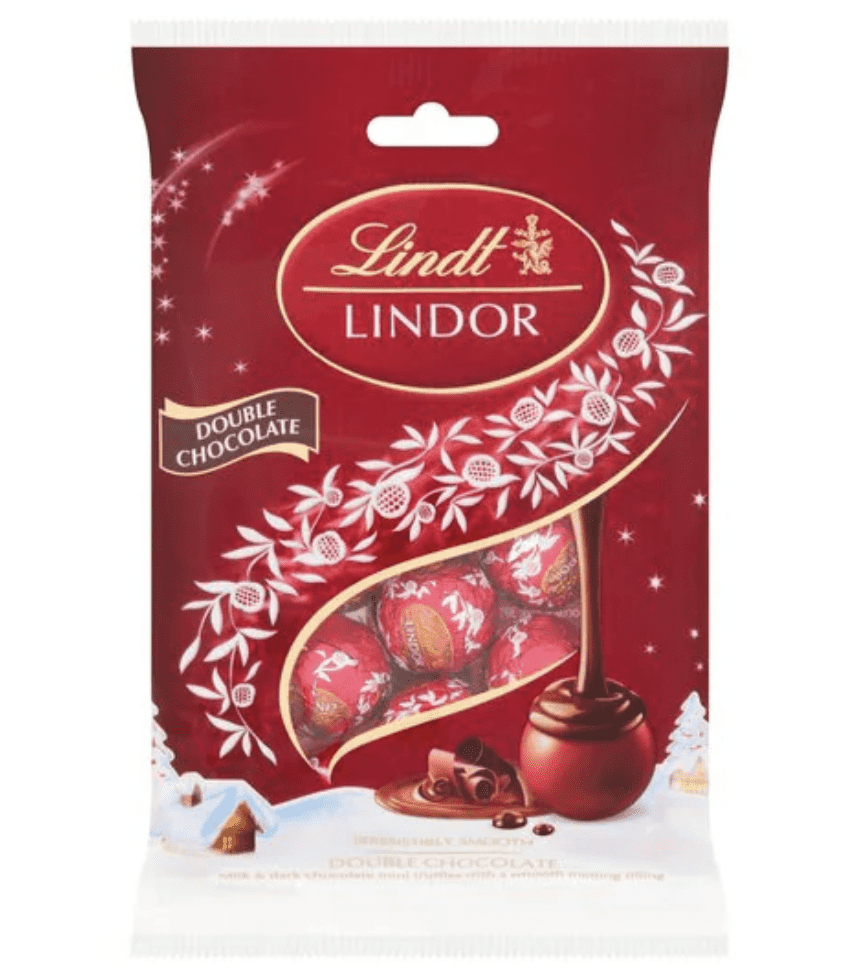 Lindt LINDOR Double Chocolate Mini Truffles 80g
