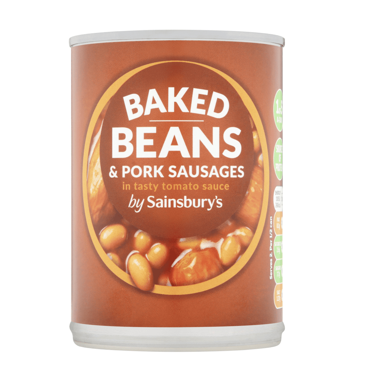 Sainsbury s Baked Beans In Tomato Sauce With Sausages 400g
