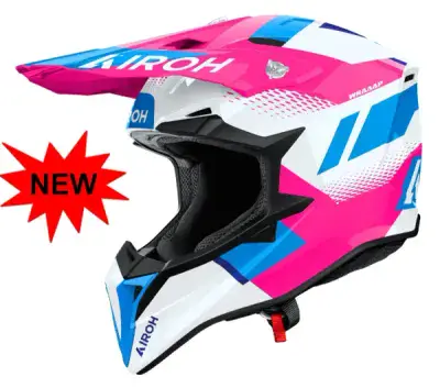 AIROH WRAPP VISION PINK/BLUE