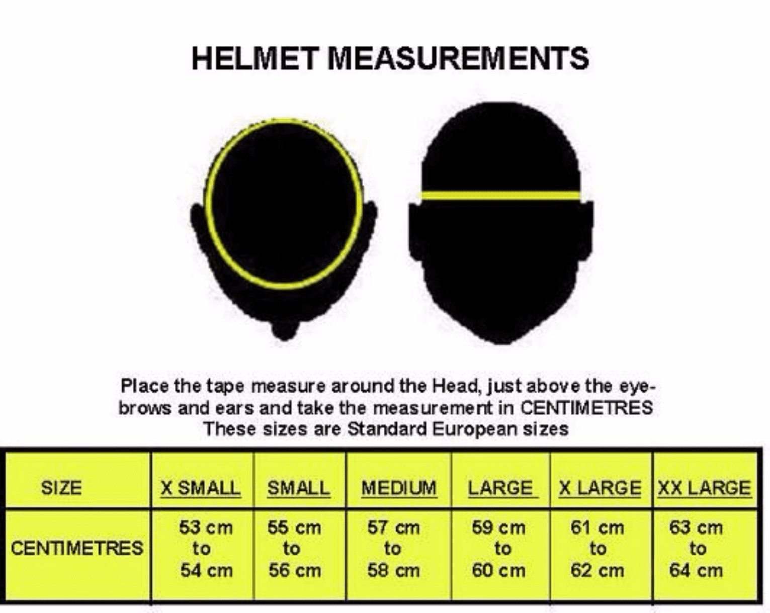 Helmet Measuring Guide HELMET MEASURING GUIDE