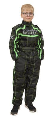 KIDS WULF SUIT BLACK/FLO GREEN