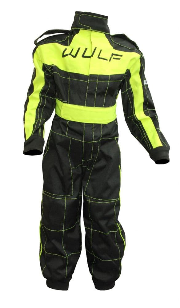 KIDS WULF SUIT BLACK/FLO YELLOW