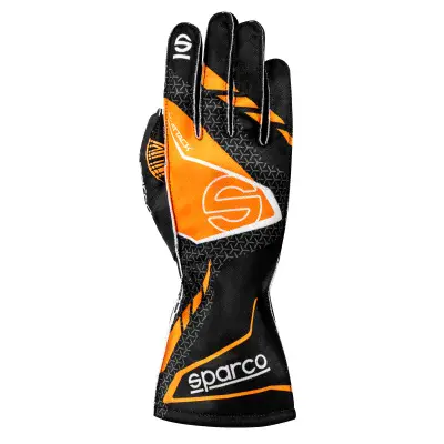 SPARCO K  ATTACK  GLOVES  BLACK-FLUO ORANGE