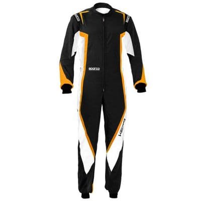 SPARCO KERB KART SUIT BLACK/WHITE/FLUO ORANGE