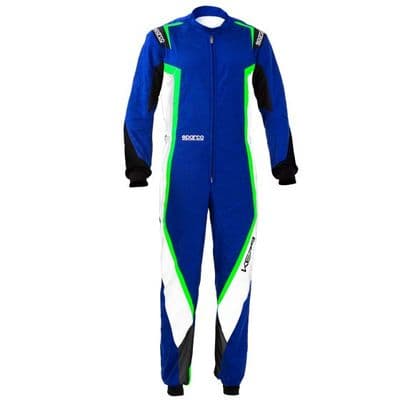 SPARCO KERB KART SUIT BLUE/BLACK/FLUO GREEN