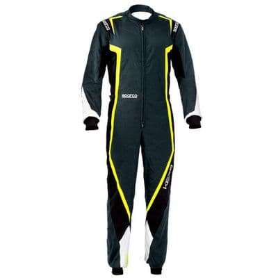 SPARCO KERB KART SUIT GREY/BLACK//FLO YELLOW
