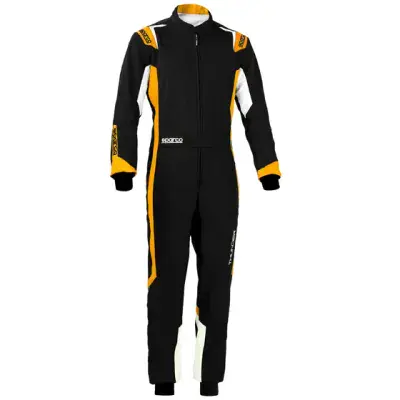 SPARCO THUNDER YOUTH KART SUIT BLACK/FLO ORANGE