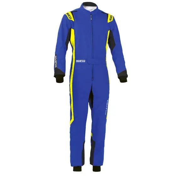SPARCO THUNDER YOUTH KART SUIT BLUE/FLO YELLOW