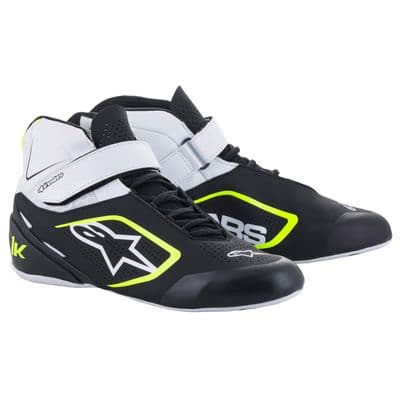 TECH 1K V2 KART BOOTS  WHITE/BLACK/FLUO YELLOW