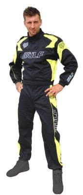 WULF PROBAN FIRE RETARDENT SUIT BLACK/FLO YELLOW