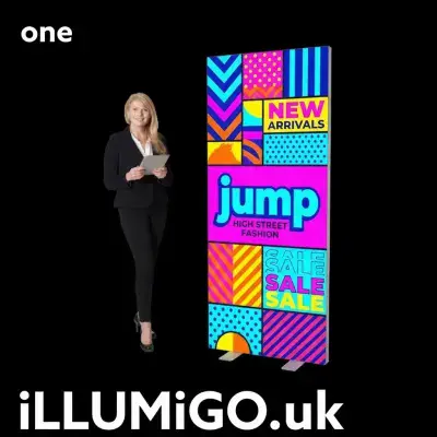 2m Illuminated Banner Stand One Sided