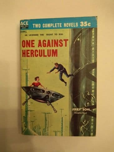 ACE DOUBLES.  ONE AGAINST HERCULUM/SECRET OF THE LOST RACE . (D-381) (PAPERBACK)