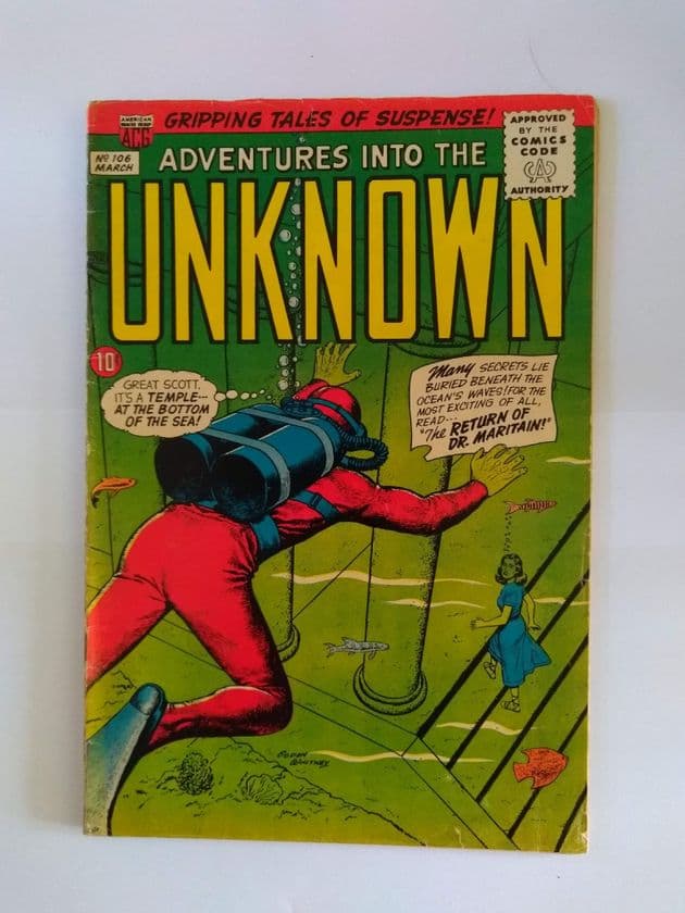 ADVENTURES IN TO THE UNKNOWN NO 106 March 1959