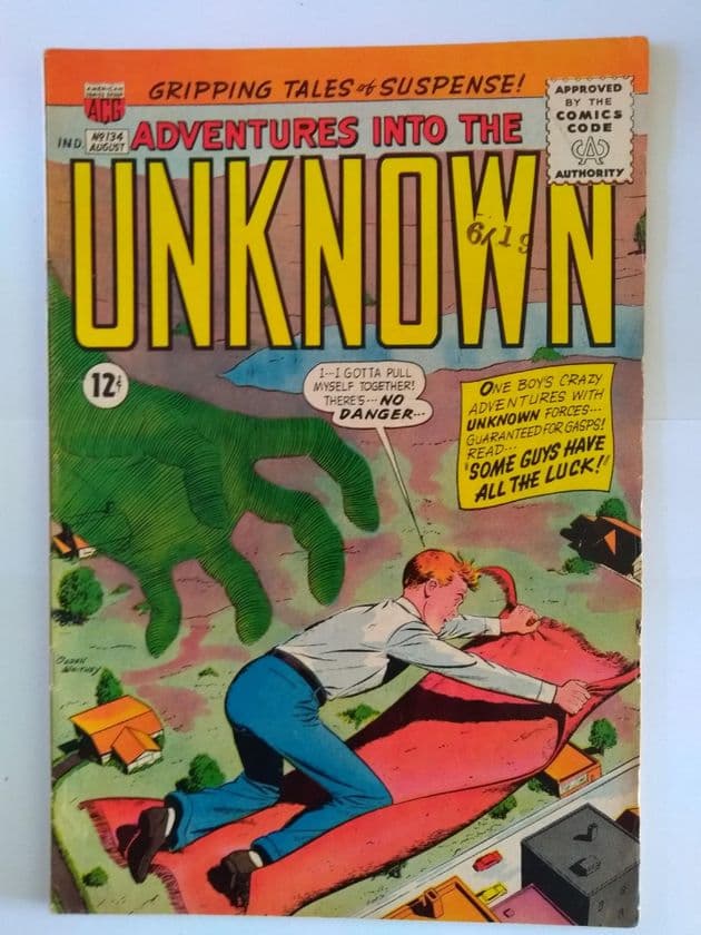 ADVENTURES IN TO THE UNKNOWN NO 134 August 1962