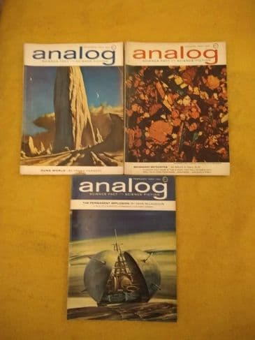 ANALOG SCIENCE FICTION (DUNE WORLD BY FRANK HERBERT) (3 ISSUES)