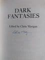 DARK FANTASIES EDITED BY CHRIS MORGAN (SIGNED COPY) HARDBACK