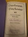 DARKNESS, DARKNESS FOREVER TWILIGHT BOOK 1 by P Crowther  (Signed Slipcased Limited Edition) (Hardback)
