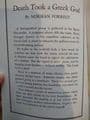 DEATH TOOK A GREEK GOD by Norman Forrest  (NO 16 )  (Paperback )