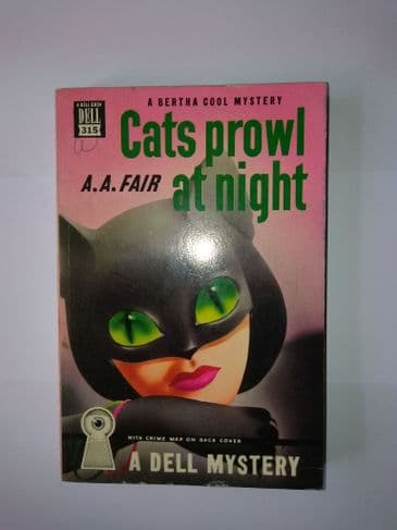 Dell Mapback: Cats Prowl at Night (Paperback) by A.A.Fair