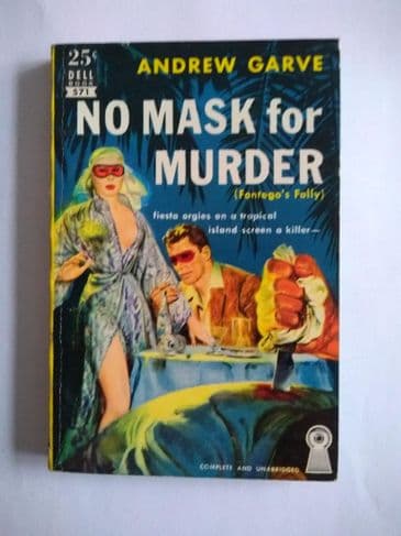 Dell Mapback: NO MASK FOR MURDER by Andrew GARVE  (Paperback)