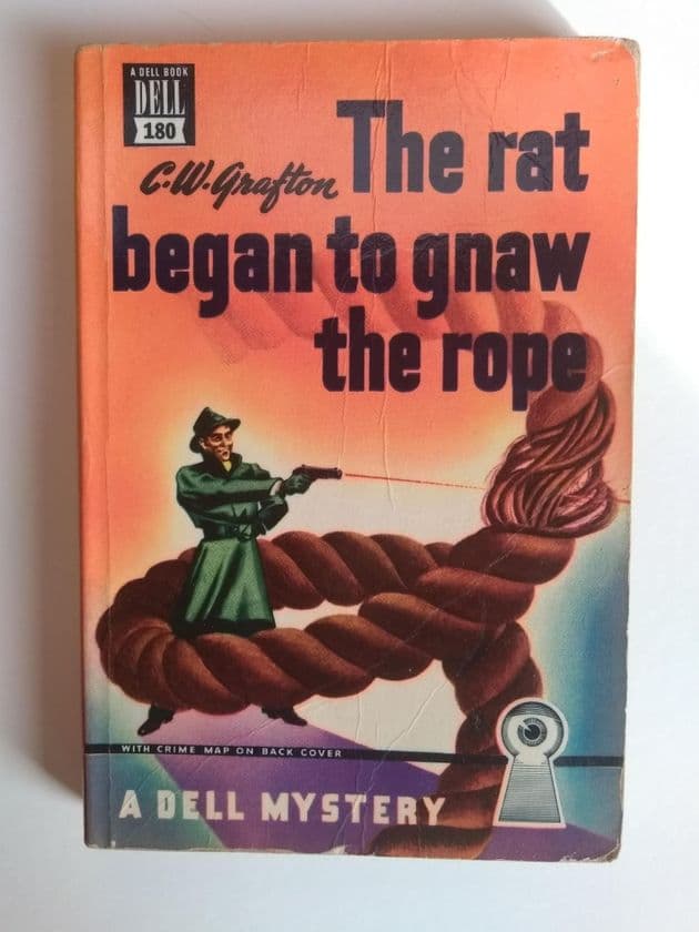 Dell Mapback: THE RAT BEGAN TO GNAW THE ROPE by C.W GRAFTON (No.180)  (Paperback)