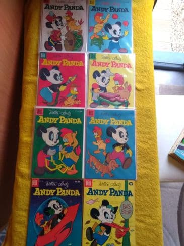 DELL PUBLISHING WALTER LANTZ Andy PANDA (NO'S 32,34,35,36,37,38,50 & 53)