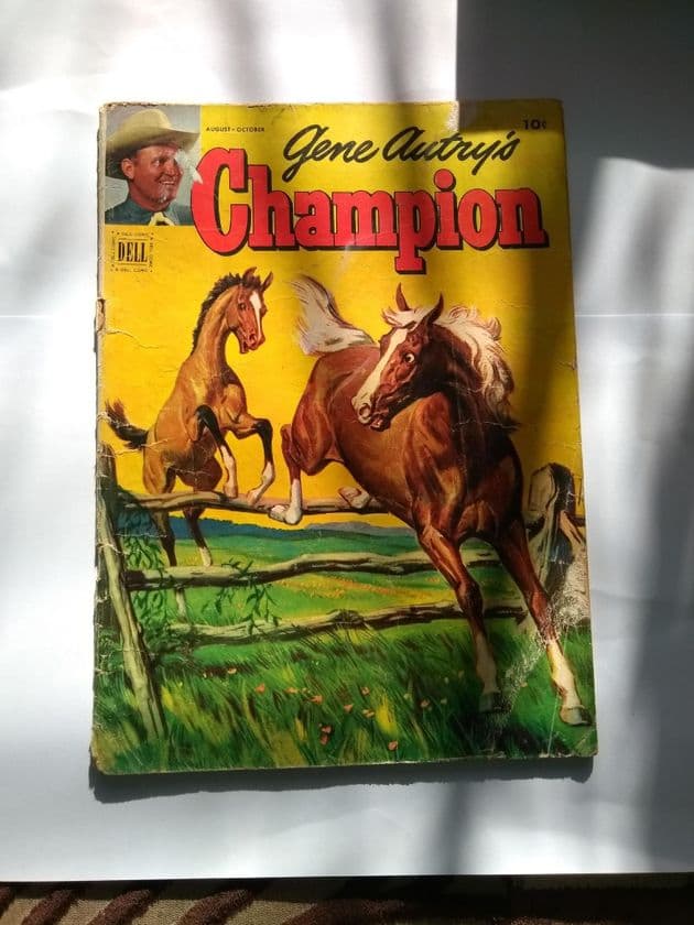 DELL WESTERNS  4 MAGAZINES CHAMPION, THE  LONE RANGER, ROY ROGERS & TRIGGER