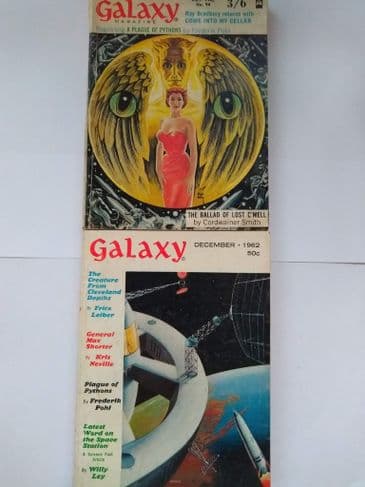 GALAXY SF MAGAZINE INC "A PLAGUE OF PYTHONS" by FREDERIK POHL (2 ISSUES) (Paperback)
