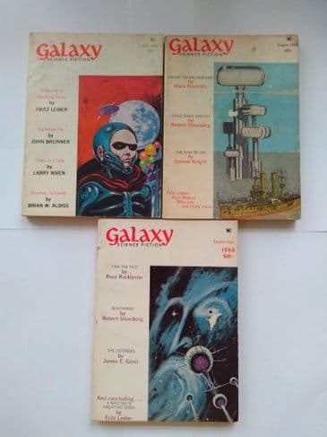 GALAXY SF MAGAZINE INC "A SPECTER IS HAUNTING TEXAS" by FRITZ LEIBER (3 ISSUES)  (Paperback)