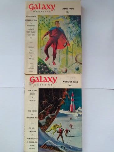 GALAXY SF MAGAZINE INC "DRUNKARD'S WALK" by FREDERIK POHL (2 ISSUES)  (Paperback)