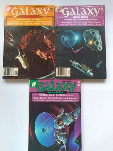 GALAXY SF MAGAZINE INC "GATEWAY" by FREDERICK POHL (3 ISSUES) (Paperback)