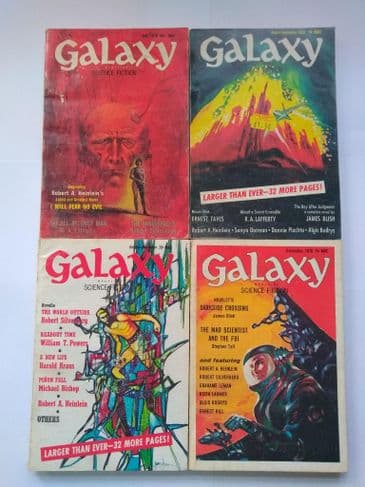 GALAXY SF MAGAZINE INC "I WILL FEAR NO EVIL" by Robert A Heinlein (4 ISSUES) (Paperback)