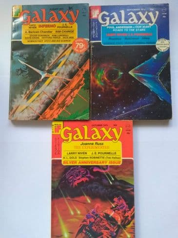 GALAXY SF MAGAZINE INC "INFERNO" by Larry Niven & J.E POURNELLE (3 ISSUES)(Paperback)