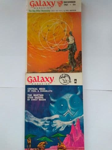 GALAXY SF MAGAZINE INC "THE DAY AFTER DOOMSDAY" by POUL Anderson (2 ISSUES) (Paperback)