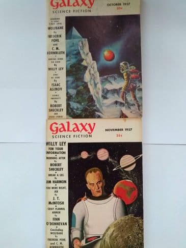 GALAXY SF MAGAZINE INC "WOLFBANE by FREDERIK POHL & C M KORNBLUTH (2 ISSUES) (Paperback)