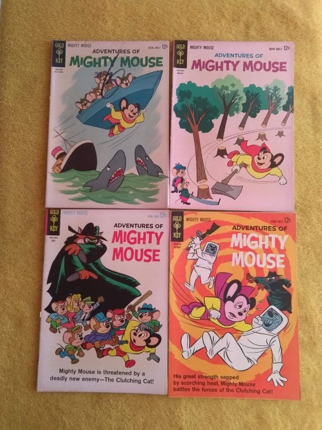 GOLD KEY ADVENTURES OF MIGHTY MOUSE (NO'S 156,157,158 & 160)
