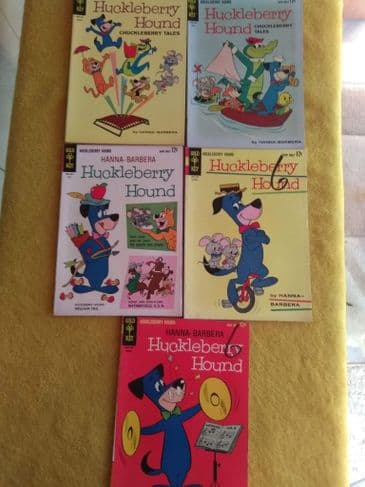 GOLD KEY HUCKLEBERRY HOUND (NO'S 19,20,21,22 & 25)