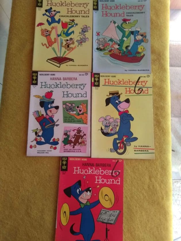 GOLD KEY HUCKLEBERRY HOUND (NO'S 19,20,21,22 & 25)