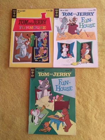 GOLD KEY TOM & Jerry FUNHOUSE (NO'S 213,214 & 215)