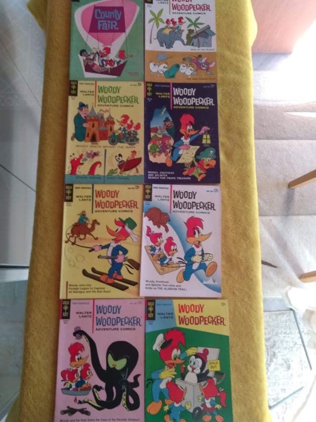 GOLD KEY WOODY WOODPECKER (NO'S 73,74,75,76,77,78 & 92)