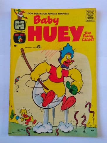 HARVEY COMICS BABY HUEY THE BABY GIANT VOL 1 NO 28 NOV 1960.