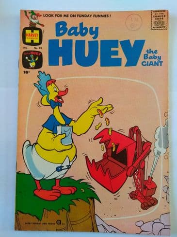 HARVEY COMICS BABY HUEY THE BABY GIANT VOL 1 NO 29 DEC 1960.