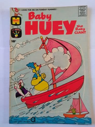 HARVEY COMICS BABY HUEY THE BABY GIANT VOL 1 NO 34 May 1961.