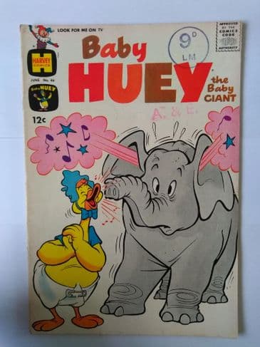 HARVEY COMICS BABY HUEY THE BABY GIANT VOL 1 NO 46 June 1962.
