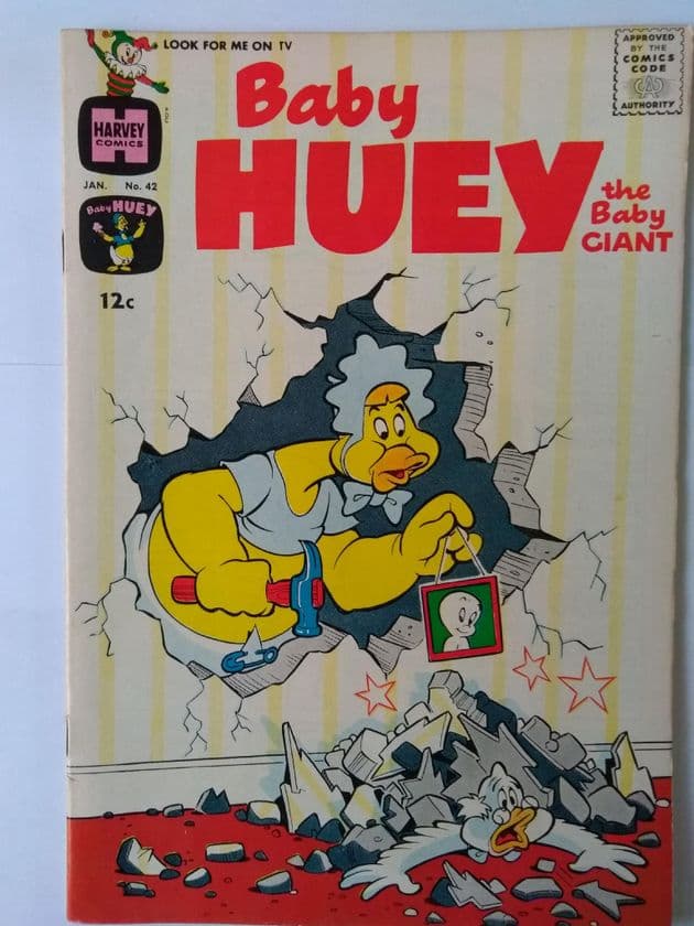 HARVEY COMICS BABY HUEY THE BABY GIANT VOL1 NO 42 JAN 1962.