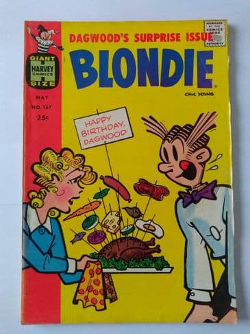 HARVEY COMICS BLONDIE DAGWOODS SURPRISE Issue VOL 1 NO 137 May 1960 (GIANT COMICS)