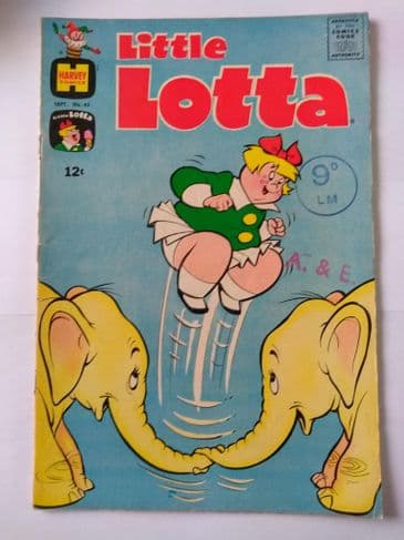 HARVEY COMICS LITTLE LOTTA VOL 1 NO 43 SEPT 1962.