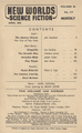 NEW WORLDS Science Fiction Magazine (Vol 39 - No.117)