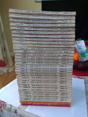 NEW WORLDS SCIENCE FICTION MAGAZINE.  (BUNDLE)  34 COPIES.   (PAPERBACK)
